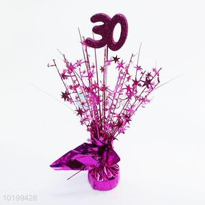 Number 30 Foil Birthday Party Favor Table Centerpiece as Party Decoration