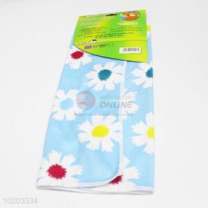Promotional cheap blue flower printed microfiber <em>towel</em>