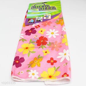 Facotry price pink flower printed microfiber <em>towel</em>
