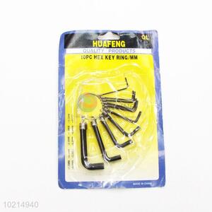 Wholesale Nice 10 pcs Hex Key Ring/Wrench Set for Sale