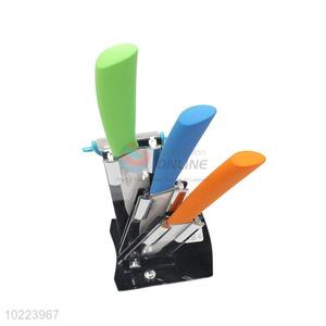 Newly low price 3pcs green/blue/orange knife set
