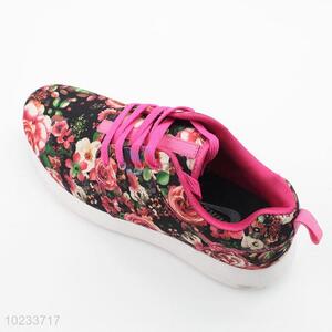 Flower Pattern Women Fashion Sports Shoes