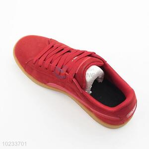 Casual Style Red Color Women Pigskin Sports Shoes