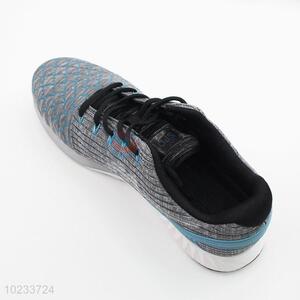 Grey Color Mesh Fabric Running Sports Shoes