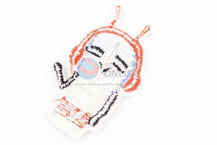 Nice design robot shape shape embroidery badge brooch