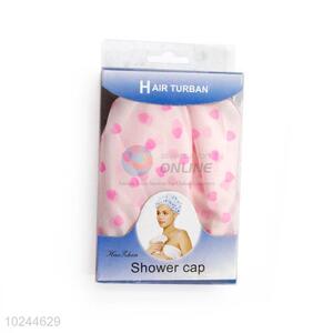 Best Quality Heart Pattern Shower Cap Hair Turban