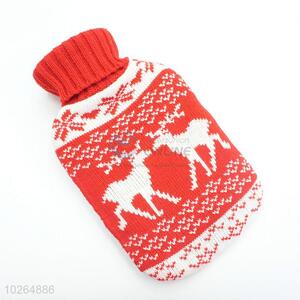 Winter Warm Christmas Pattern Hot Water Bag with Woolen Cover
