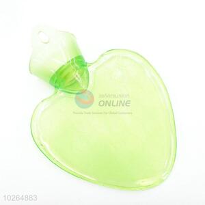 Heart Design Green PVC Hot Water Bag for Winter