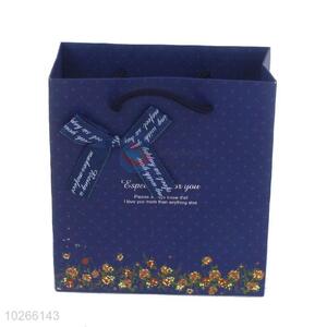Elegant bowknot design wholesale custom gifts bag with handle <em>ribbon</em>
