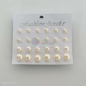 Wholesale Different Size 12 Pairs Imitation Pearl Ear Stud