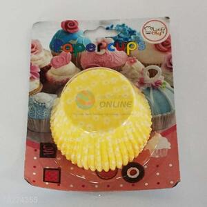Yellow paper cake cup for sale