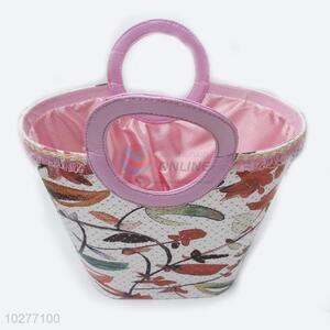Durable PU Hand Shopping Basket for Girl