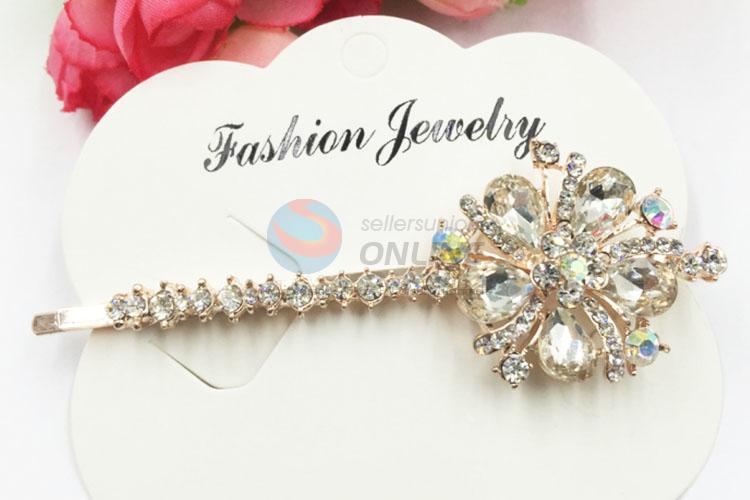Promotional Gift Hairpins for Ladies, Rhinestone Hair Barrettes