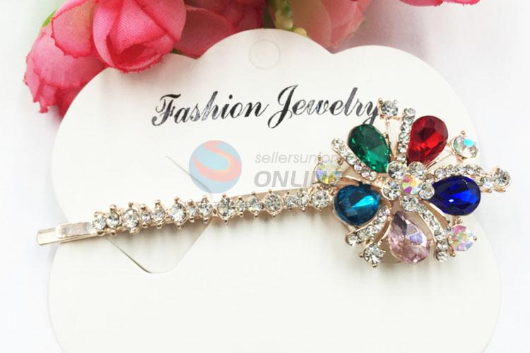 Promotional Gift Hairpins for Ladies, Rhinestone Hair Barrettes