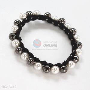 Factory promotional customized pearl hair ring