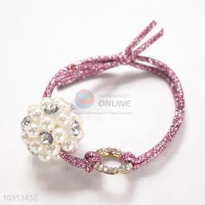 Super quality bottom price promotional pearl hair ring