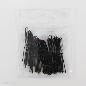 Wholesale u shaped women black hairpin,36pcs/pvc bag