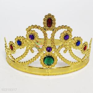 Gold plastic queen Imperial crown with wholesale selling