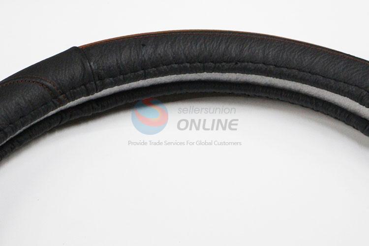 Eco-Friendly Cattlehide Leather Steering Wheel Covers Interior Accessories