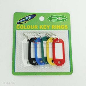 Competitive Price 6pcs Plastic Colour <em>Key</em> Rings for Sale