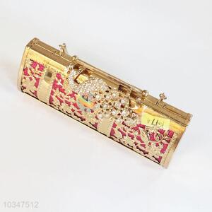 Retro chinese style rhinestone clasp flap clutch purses