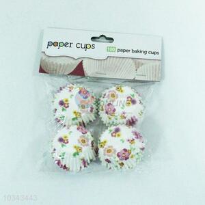Beautiful style low price 100pcs flower pattern cake cup