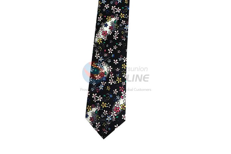 Top manufacturer flower printed necktie for gentlemen