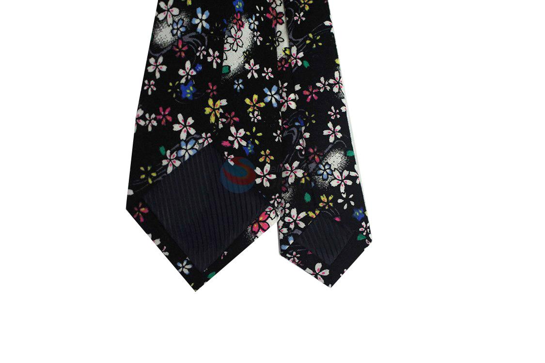 Top manufacturer flower printed necktie for gentlemen