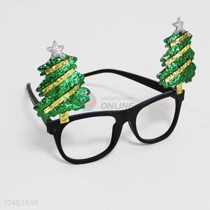 Party glasses with cute Christmas Tree decoration