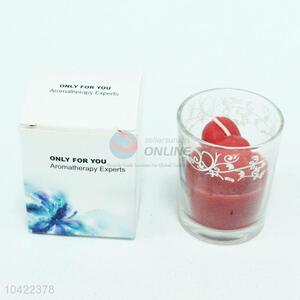 Bottom price transparent cup red candle