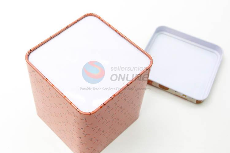 Factory Direct Printing Tin Storage Box in Square Shape