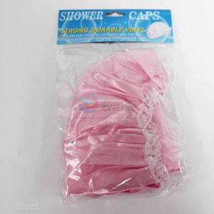 Pink Color Satin Reusable Full Cut Shower Cap