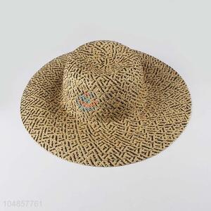 Bottom Price Big Brim Straw Hat Beach Paper Straw Hat