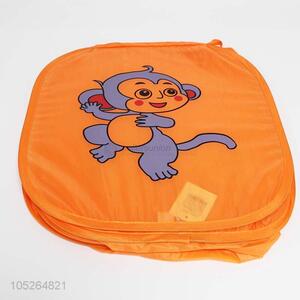 Wholesale cute monkey printed oxford fabric laundry basket