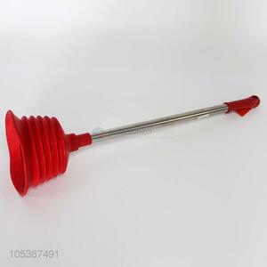 Good quality family use red plastic toilet plunger