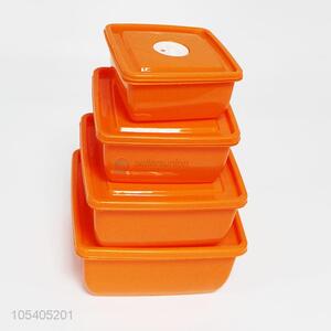 Factory Sale 4PC Storage Boxes Plastic Storage Crisper <em>Lunch</em> <em>Box</em>
