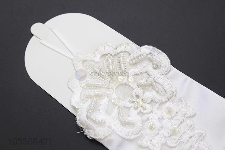 Low Price Luxury Wedding Bridal Satin Gloves
