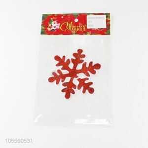 Hot Selling Red Snowflake Shape Jelly Sticker Christmas Decoration