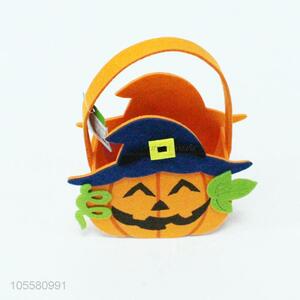 Cute Pumpkin Design Felt Basket for Sale