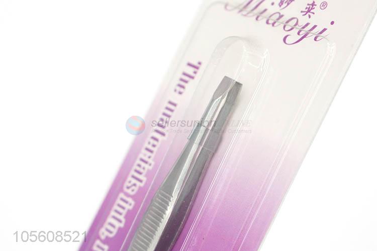 China Wholesale Stainless Steel Eyebrow Tweezers Beauty Makeup Tool
