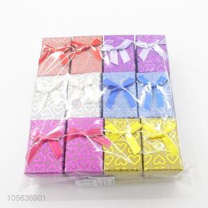 Competitive price paper jewelry box packing box with ribbon