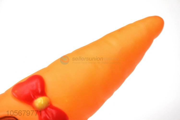 Factory directly sell cartoon carrot dog training sound chew toy