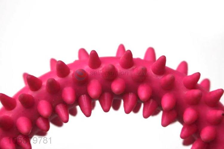 ODM factory soft non-toxic spike ring pvc dog chew toy pet toys