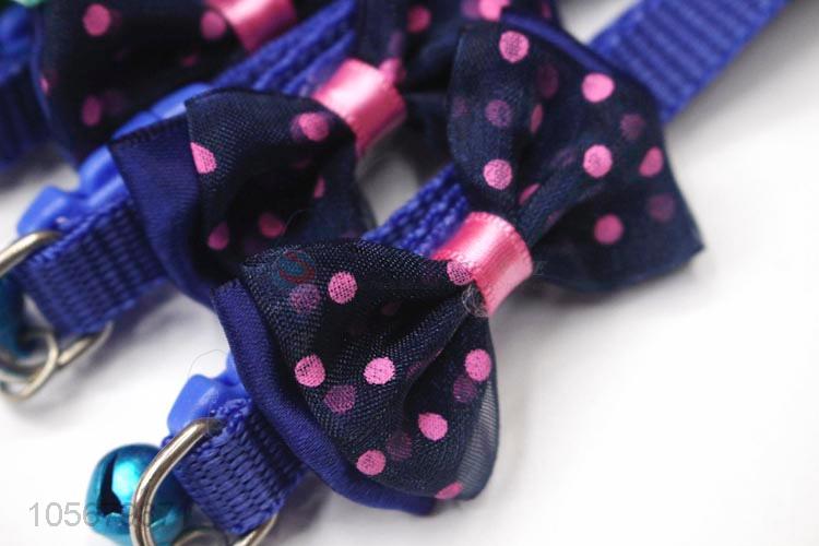 Best selling beautiful bowknot pet dog collar with bells