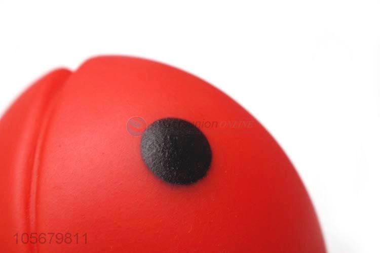 New design soft eco-friendly silicone ladybird dog chew toys