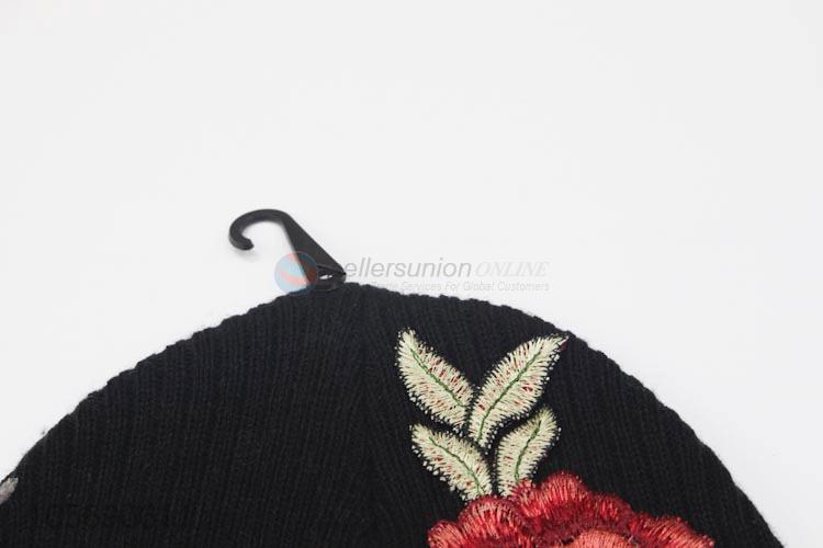 Unique Flower Winter Warm Knitting Hat for Woman