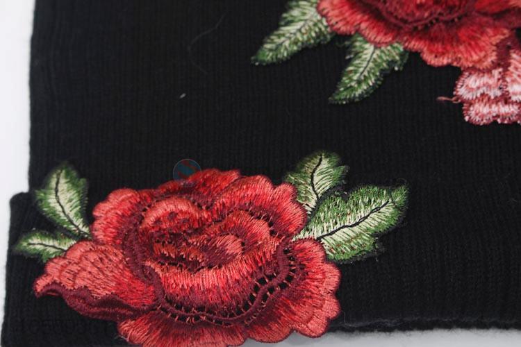 Unique Flower Winter Warm Knitting Hat for Woman