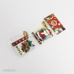 Wholesale glitter small Santa Claus christmas gift greeting cards