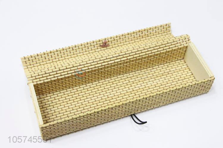 Direct factory supply bamboo curtain style jewelry box jewelry case