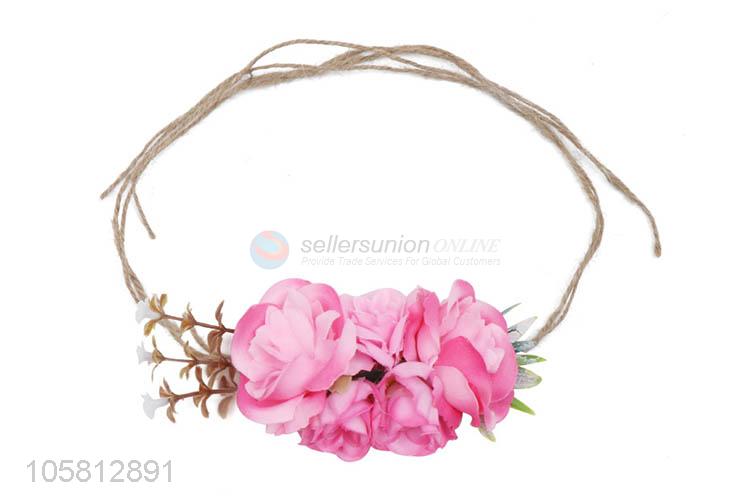 Wholesale Decorative Cloth Flower Sash Belt For Baby Dress